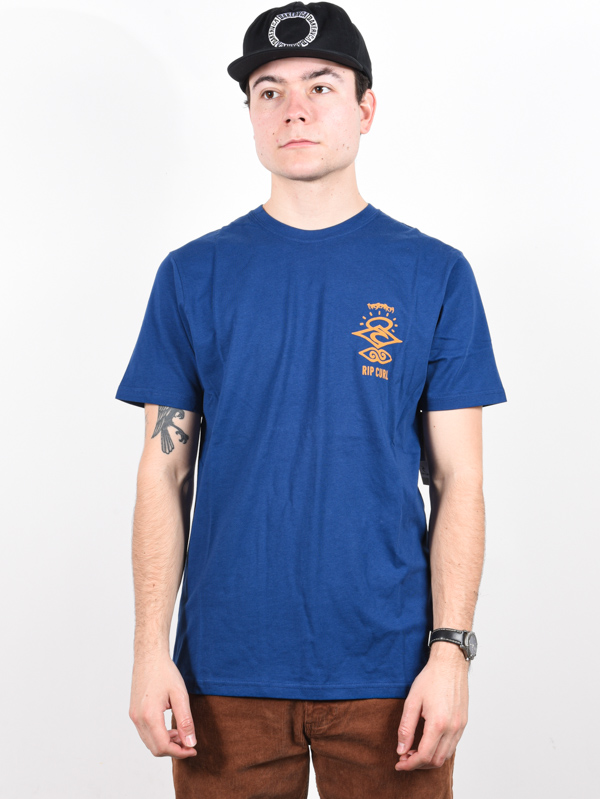 Rip Curl SEARCH LOGO royal blue pánské tričko krátký rukáv - M modrá