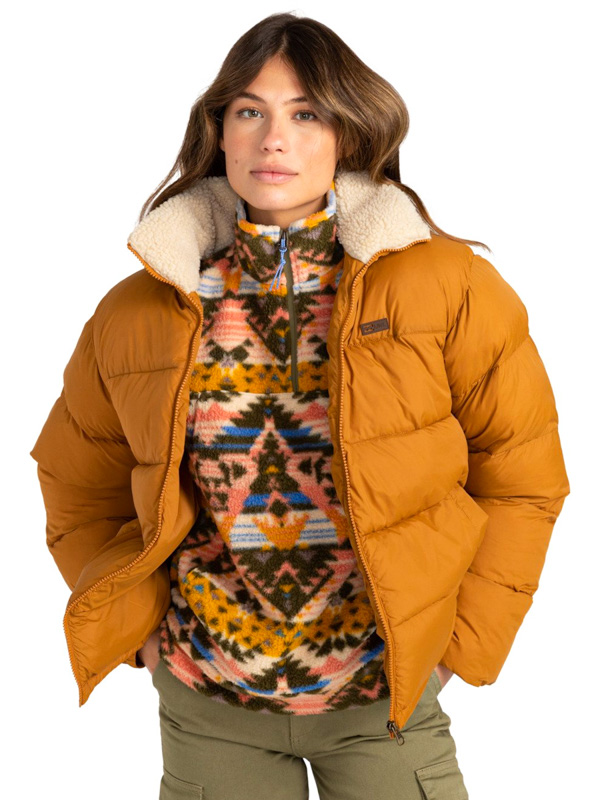 Billabong JANUARY PUFFA INCA GOLD dámská zimní bunda - M oranžová