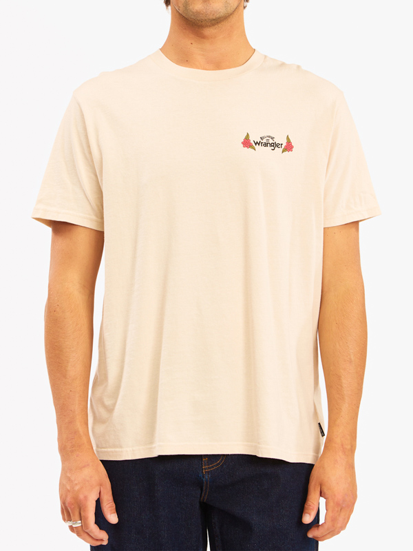 Billabong SAGUARO NATURAL pánské tričko krátký rukáv - M béžová