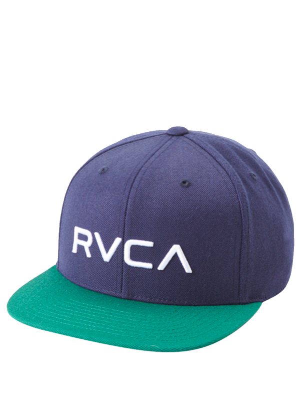 RVCA TWILL NAVY/GREEN skate kšiltovka modrá