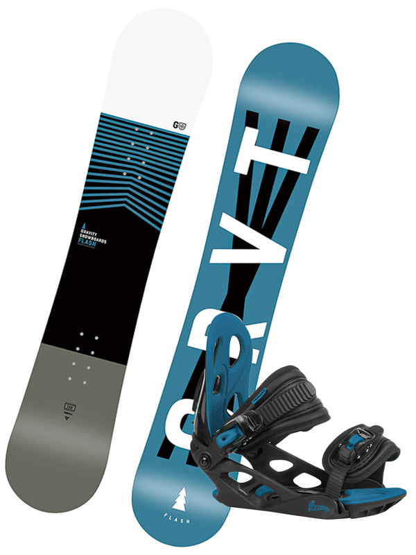 Gravity FLASH MINI 1 dětský snowboard s vázáním modrá