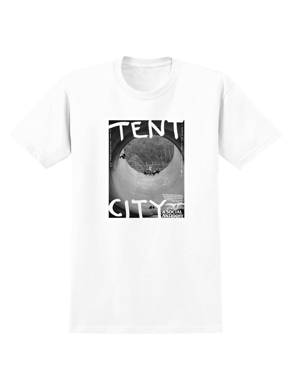 Antihero TENT CITY WHT pánské tričko krátký rukáv - L bílá