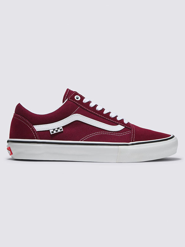 Vans Skate Old Skool PORT/TRUE WHITE pánské boty - 43EUR červená