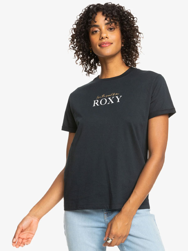 Roxy NOON OCEAN ANTHRACITE dámské skate tričko - M černá