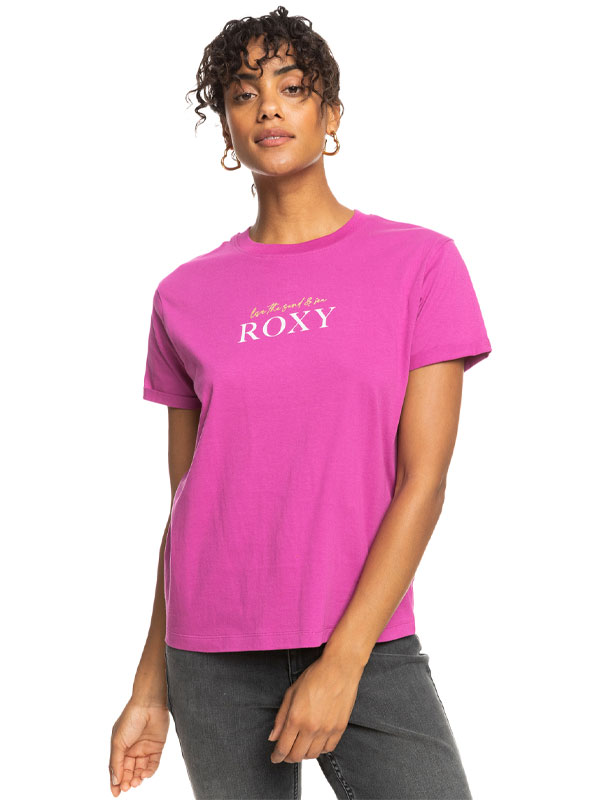 Roxy NOON OCEAN VIVID VIOLA dámské skate tričko - L růžová