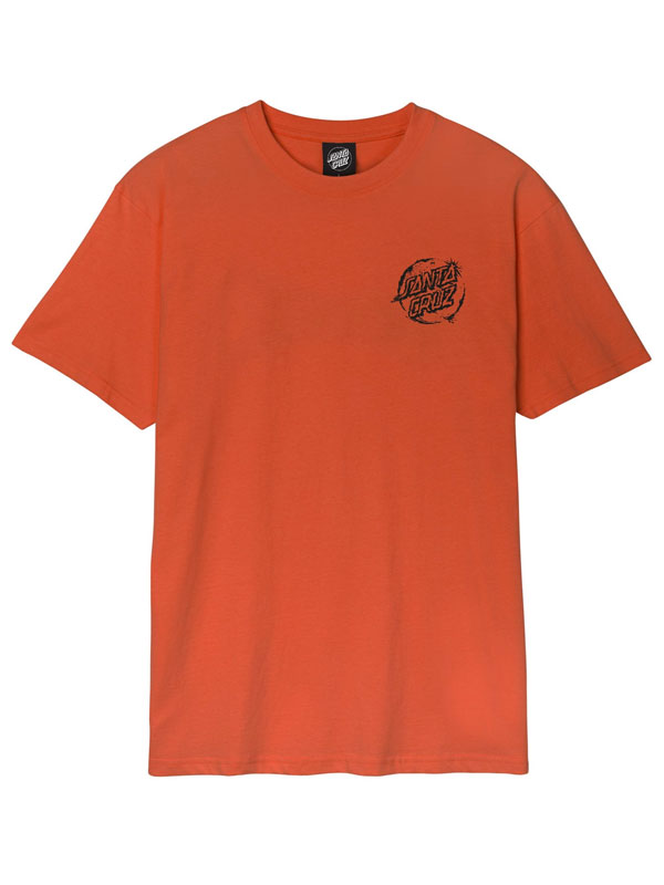 Santa Cruz Erode Dot Mono TERRACOTTA pánské tričko krátký rukáv - XL oranžová