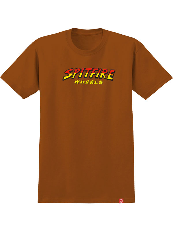 Spitfire HELL HOUNDS SCRIPT T. ORANGE w/ MULTI COLOR Print pánské tričko krátký rukáv - XL oranžová
