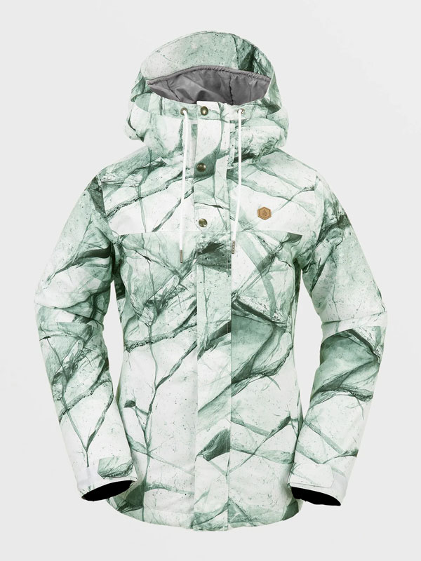 Volcom Bolt Insulated WHITE ICE dámská zimní bunda - L zelená