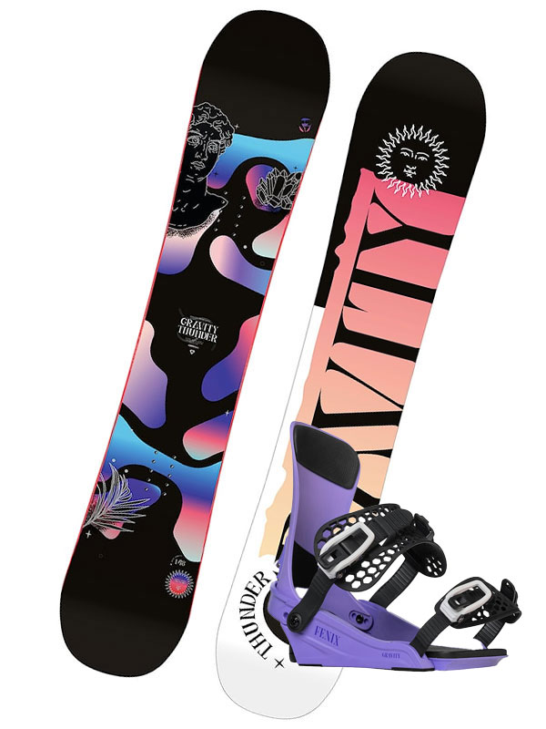 Gravity THUNDER F dámský snowboard s vázáním černá