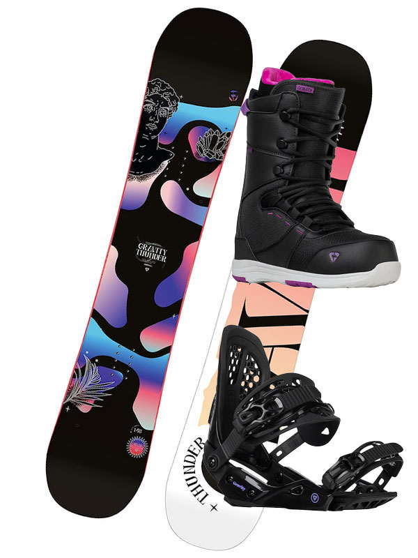 Gravity THUNDER 2B dámský snowboard s vázáním černá