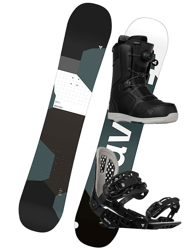 Gravity ADVENTURE 2R pánský snowboard s vázáním černá