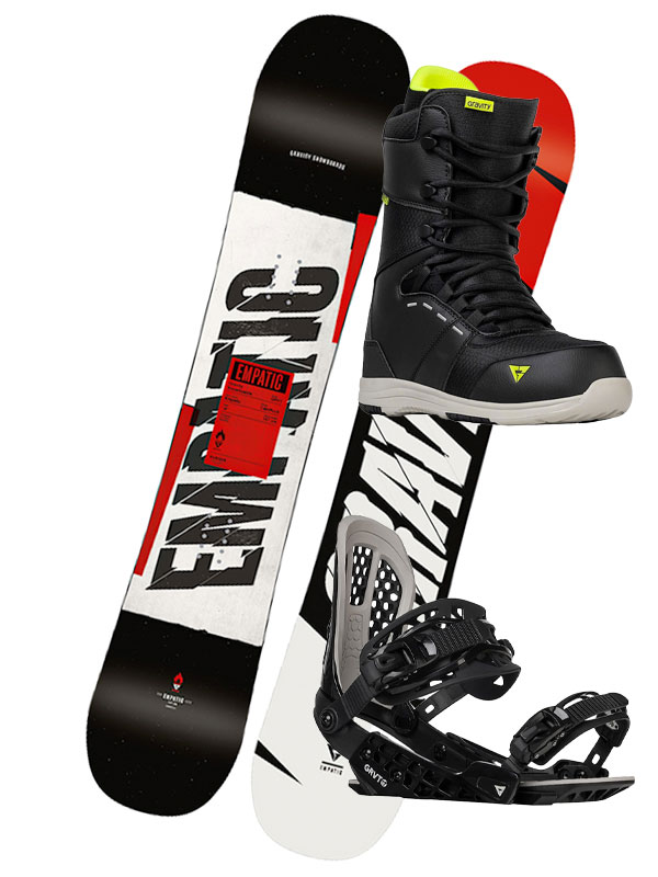 Gravity EMPATIC 2V pánský snowboard s vázáním černá